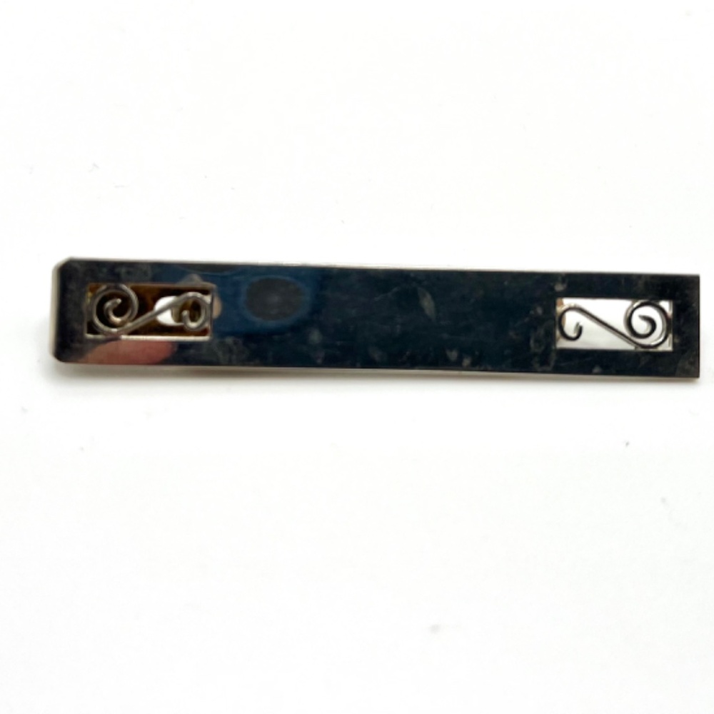2 Vintage Unmarked Tie Clips; Black Onyx/1 Rhinestone and SWANK tie clip - Picture 10 of 15